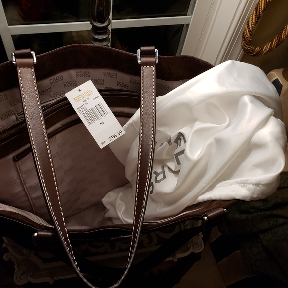 🛍Michael Kors "Astor "Suede Leather Tote - Picture 11 of 12